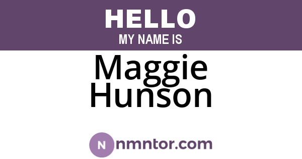 Maggie Hunson