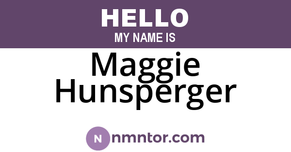 Maggie Hunsperger