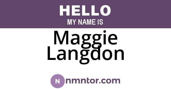 Maggie Langdon