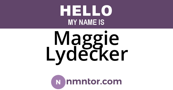 Maggie Lydecker