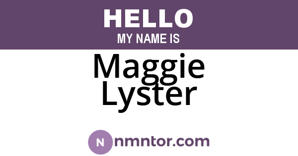Maggie Lyster