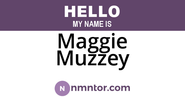 Maggie Muzzey
