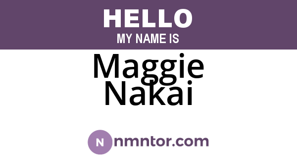 Maggie Nakai