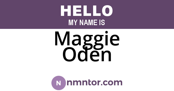 Maggie Oden