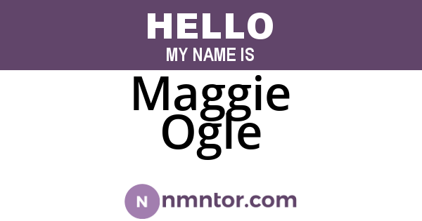 Maggie Ogle