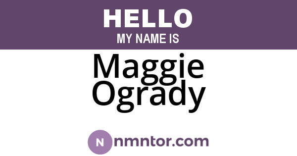 Maggie Ogrady