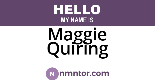 Maggie Quiring