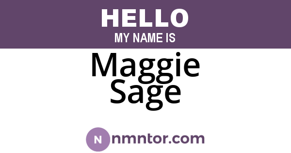 Maggie Sage