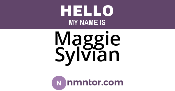 Maggie Sylvian