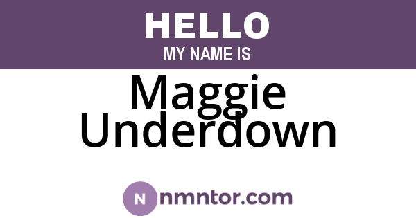 Maggie Underdown