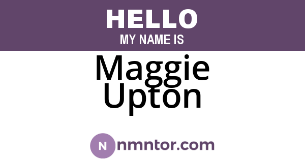 Maggie Upton