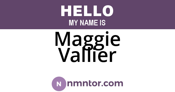 Maggie Vallier