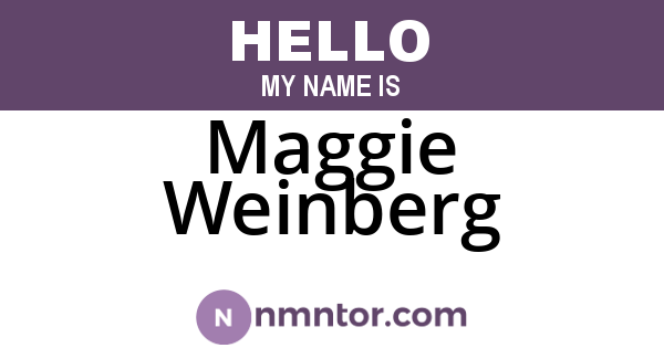 Maggie Weinberg