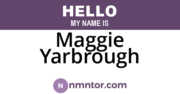 Maggie Yarbrough