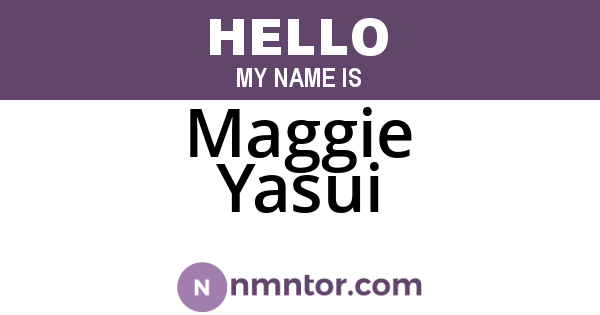 Maggie Yasui