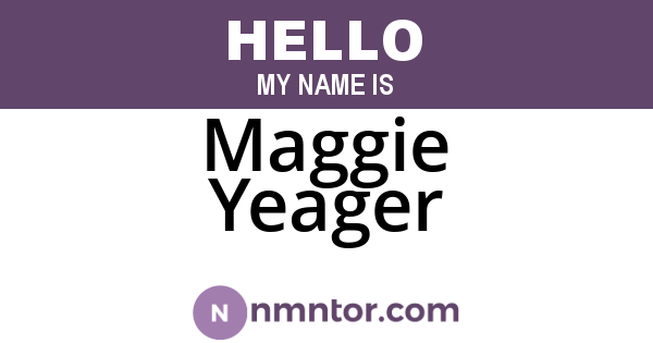 Maggie Yeager