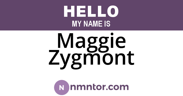 Maggie Zygmont