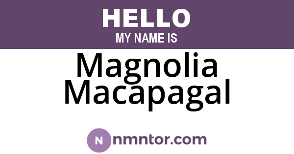 Magnolia Macapagal