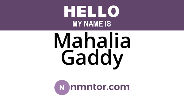 Mahalia Gaddy