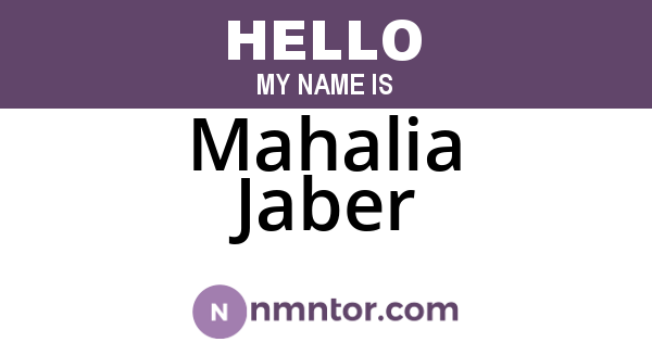 Mahalia Jaber