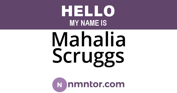 Mahalia Scruggs