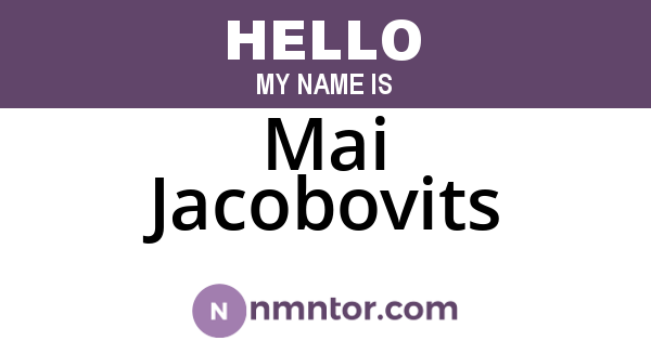 Mai Jacobovits