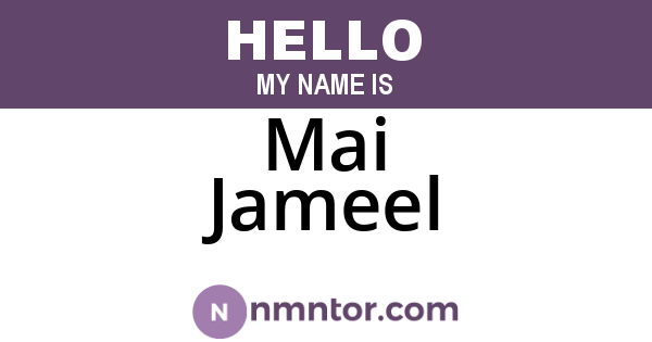 Mai Jameel