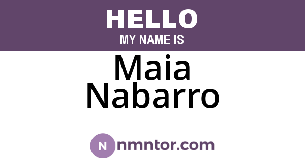 Maia Nabarro