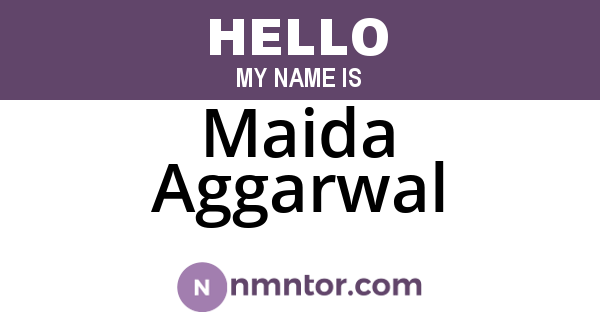 Maida Aggarwal
