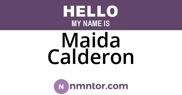 Maida Calderon