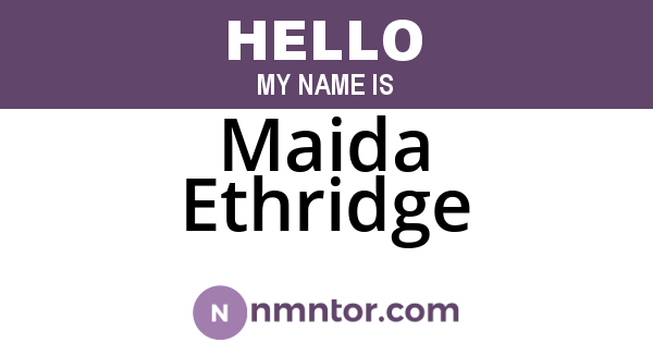Maida Ethridge