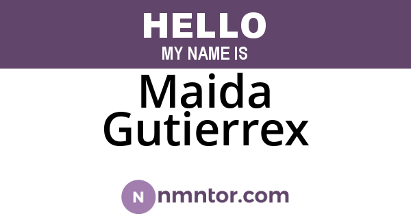 Maida Gutierrex