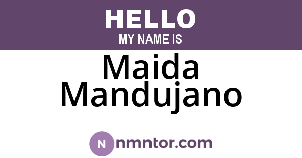 Maida Mandujano