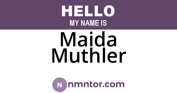 Maida Muthler