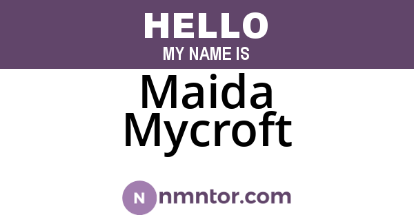 Maida Mycroft