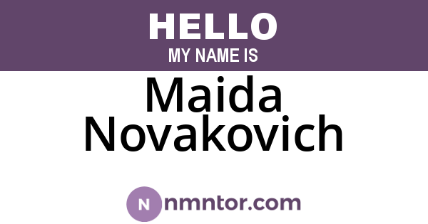 Maida Novakovich