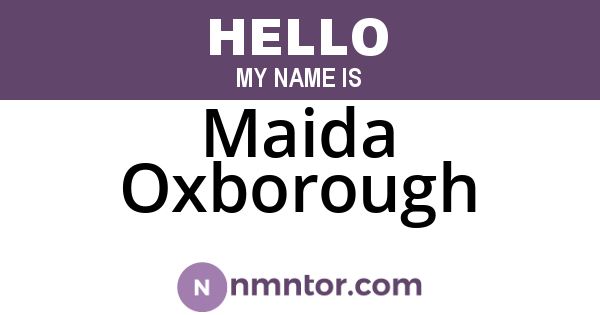 Maida Oxborough