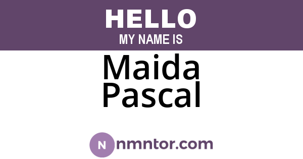 Maida Pascal