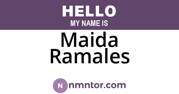 Maida Ramales