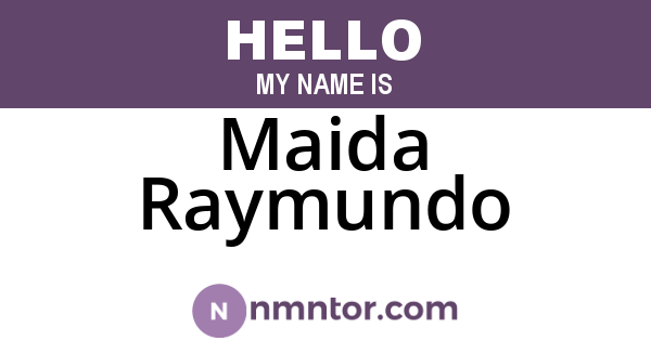 Maida Raymundo