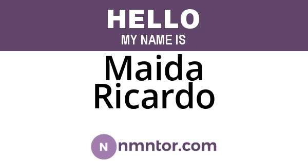 Maida Ricardo