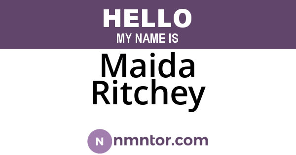 Maida Ritchey