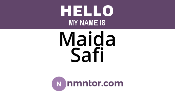 Maida Safi