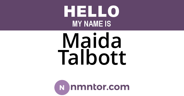 Maida Talbott