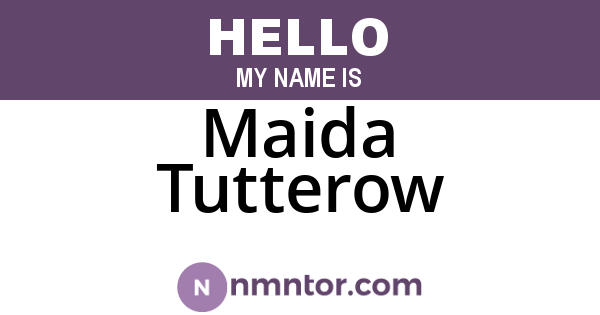 Maida Tutterow