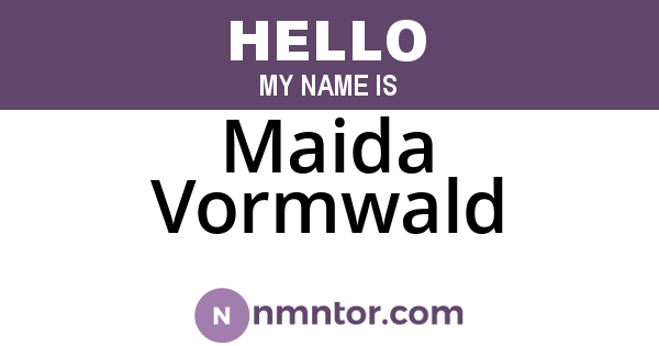 Maida Vormwald