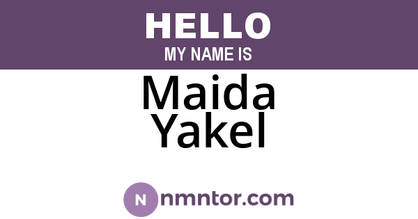 Maida Yakel