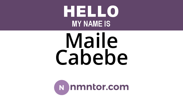 Maile Cabebe