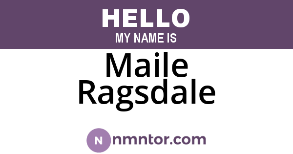 Maile Ragsdale