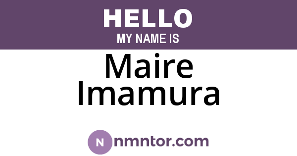 Maire Imamura